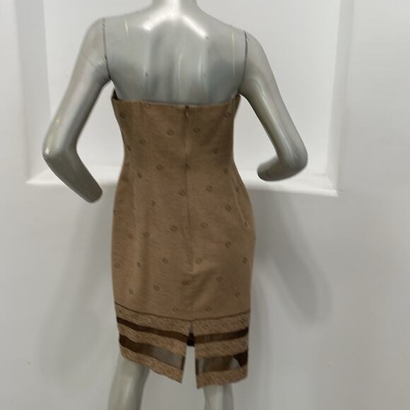 Zion New York Spaghetti Strap Shift Dress  Brown Size 10 - Picture 12 of 13